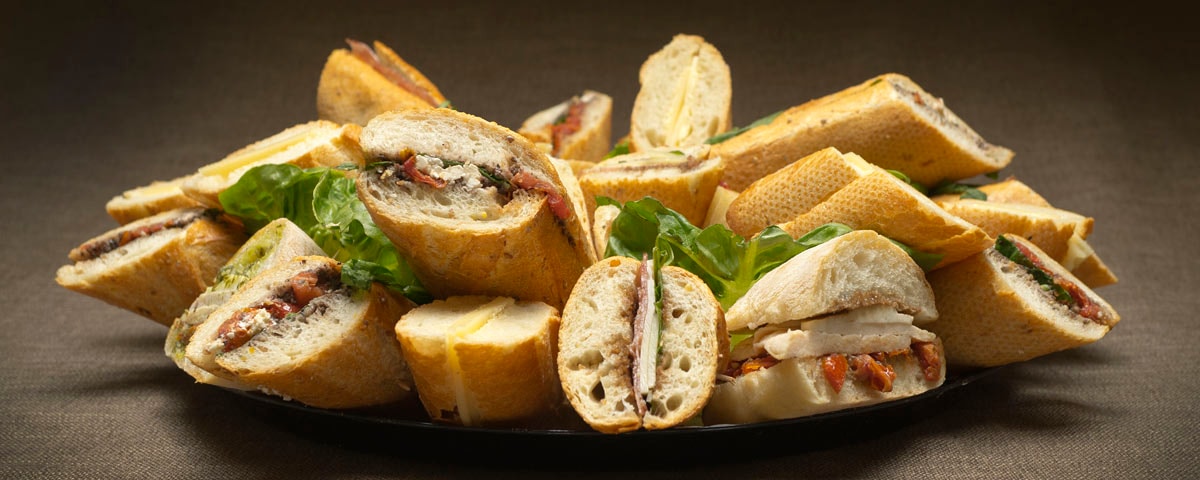 Catering sandwich platter from La Baguette French Bakery